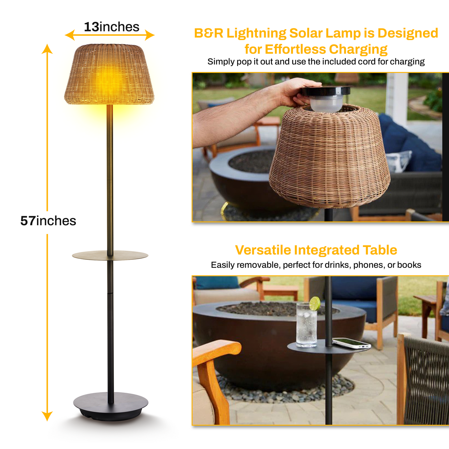 Patio Solar Floor Lamp